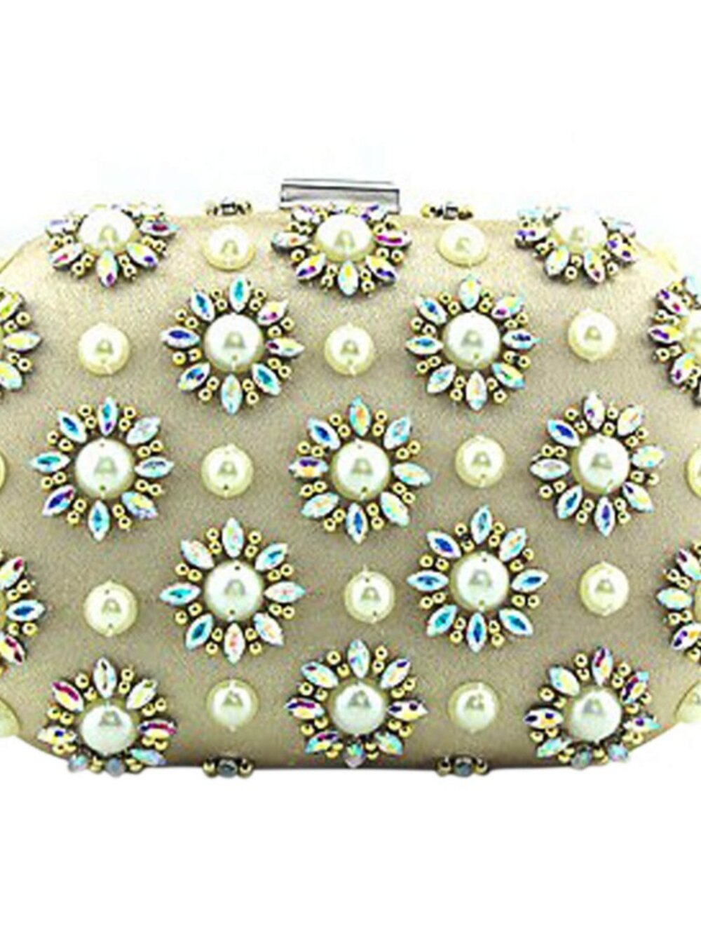 ✨ Light Blue Polyester Satin Cotton Clutch ✨